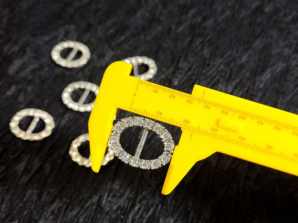Small Oval Rhinestone Belt/Strap Buckles