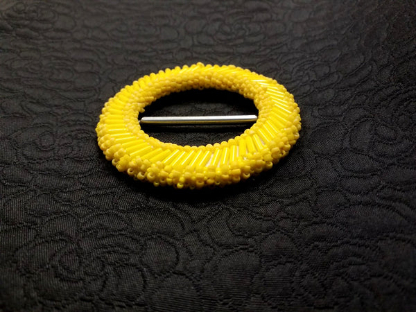 Beaded Round Belt Buckle