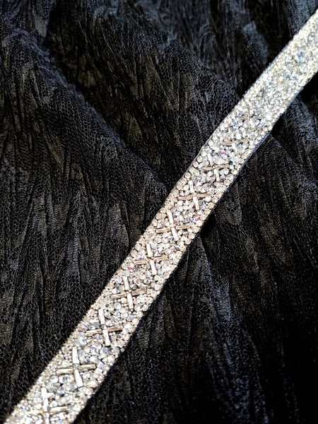 Rhinestone w/ Twist Bungle beads Hotfix Tape