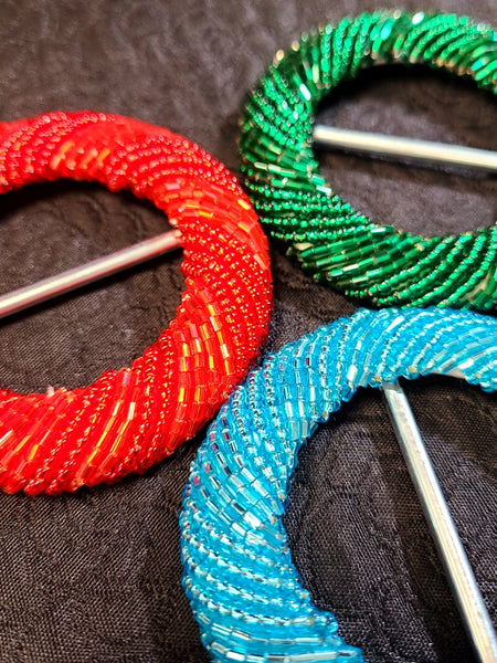 Beaded Small Round Belt Buckles