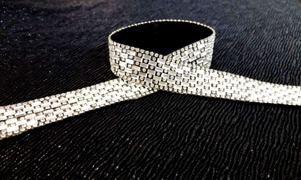 Sparkling Baguette Geometric Pattern Hotfix tape