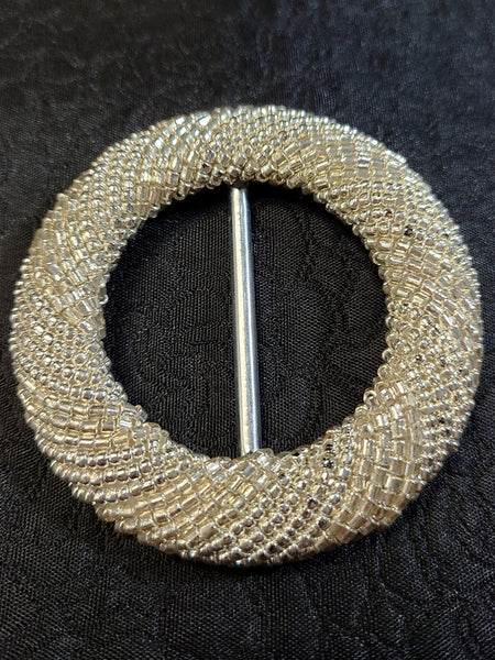 Beaded Small Round Belt Buckles