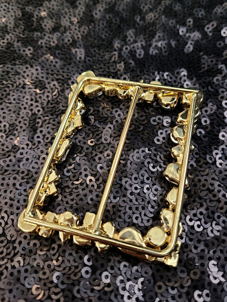 Rectangle Rhinestone Belt Buckle