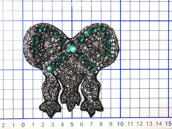 Emerald Beading Bow Embellishment