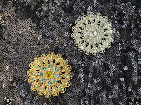 Flower Rhinestone Pin/Brooch