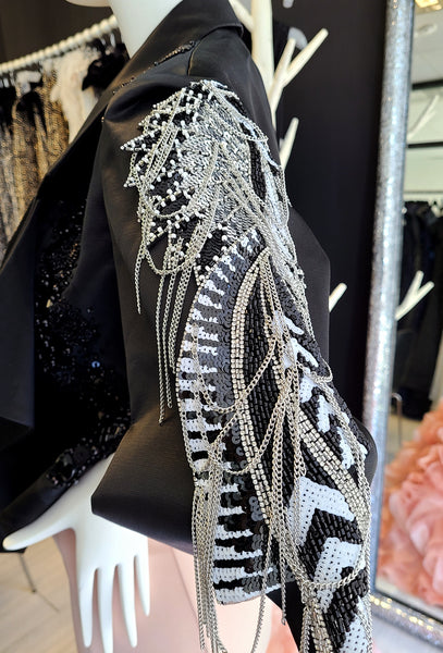 Chain Fringe Beading Big Embellishment