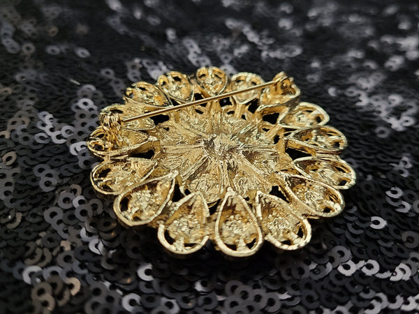 Flower Rhinestone Pin/Brooch