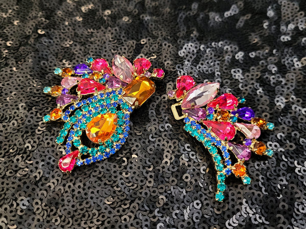 Colorful Butterfly Rhinestone Hook & Eye