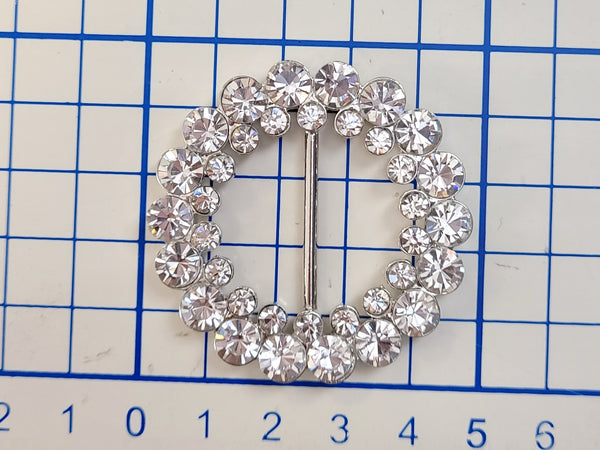 Round Rhinestone Belt Buckle