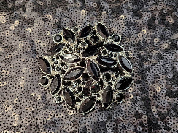 Floral Rhinestone Pin/Brooch