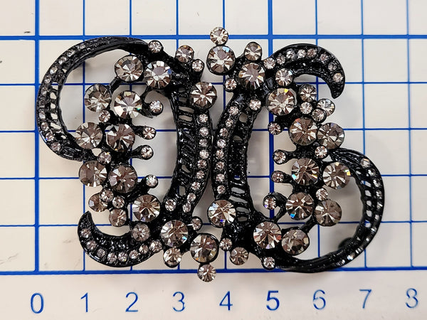 Floral Rhinestone Hook & Eye