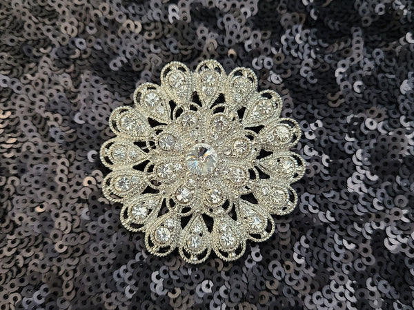 Flower Rhinestone Pin/Brooch