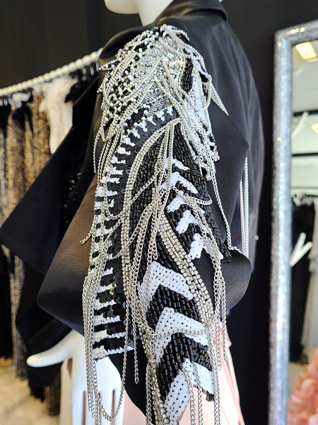 Chain Fringe Beading Big Embellishment