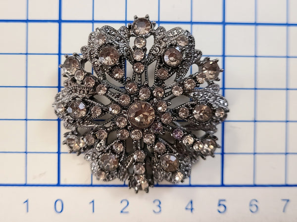 Flower Rhinestone Buckle