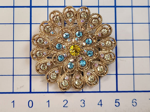 Flower Rhinestone Pin/Brooch