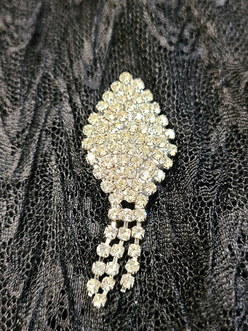 Small Rhinestone Pin with Fringe