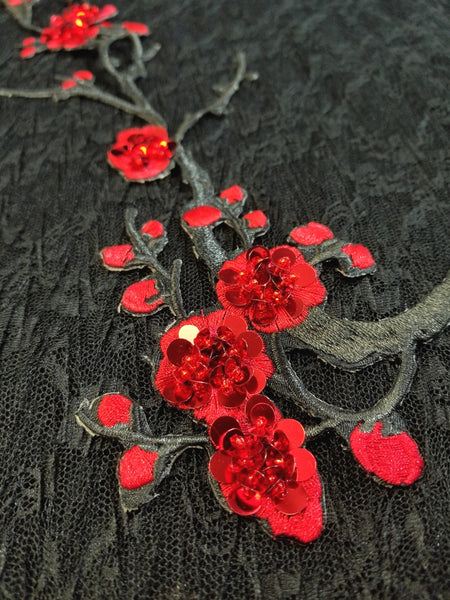 Embroidery Flower Beaded Motif