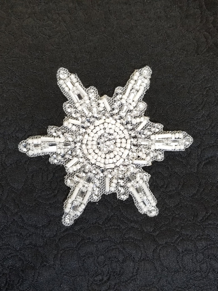 Snowflake Beaded Applique