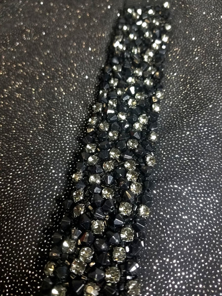 Mix beads with rhinestone beading Trimming