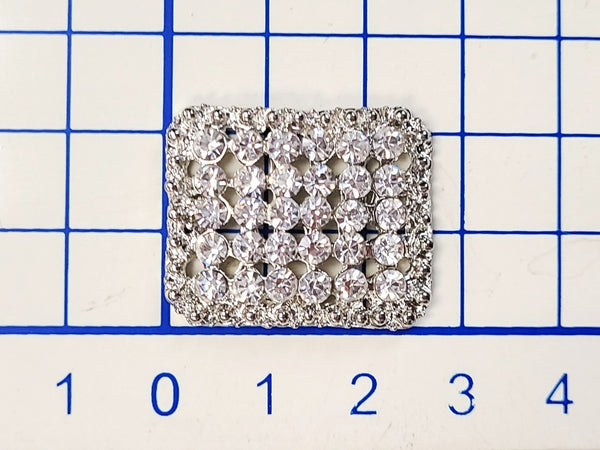 Small Rectangle Rhinestone Buckles