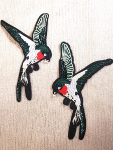 Embroidery Birds Pair Motif