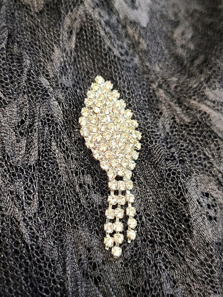 Small Rhinestone Pin with Fringe