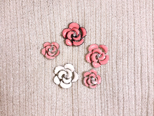 30L & 39L Rose with Enamel Button