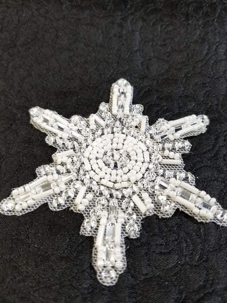 Snowflake Beaded Applique