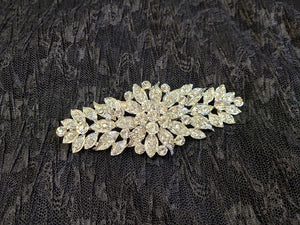 Floral Rhinestone Long Pin