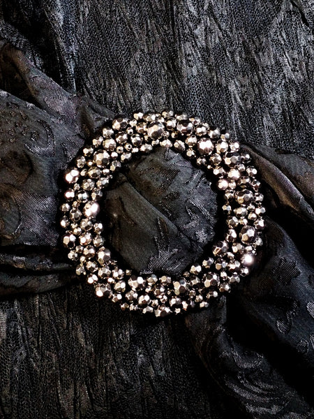 Beaded Big Round Buckle