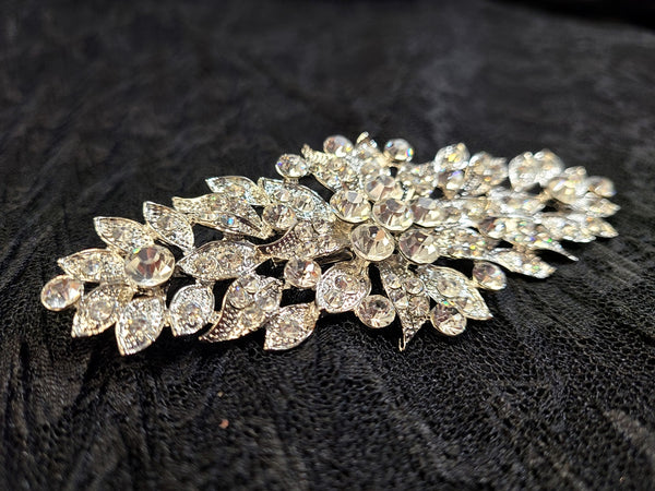 Floral Rhinestone Long Pin