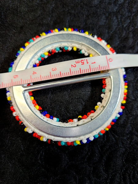 Beaded Small Round Belt Buckles