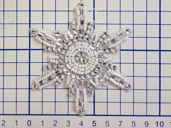 Snowflake Beaded Applique