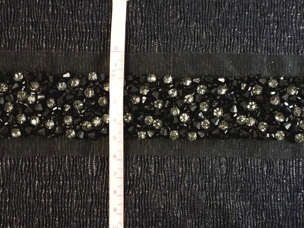 Mix beads with rhinestone beading Trimming