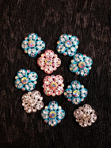 34L Floral Aurora Button