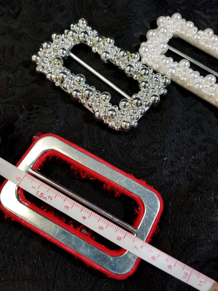 Narrow Width Rectangle Beaded Buckle