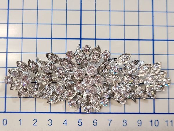 Floral Rhinestone Long Pin