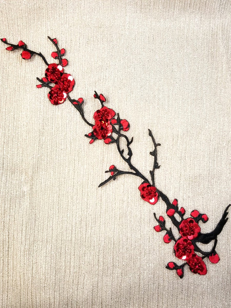 Embroidery Flower Beaded Motif