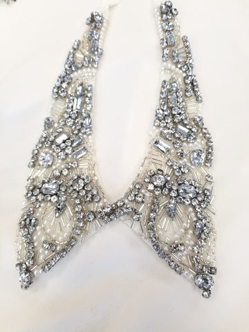 Rhinestone & Pearl Collar Necklace