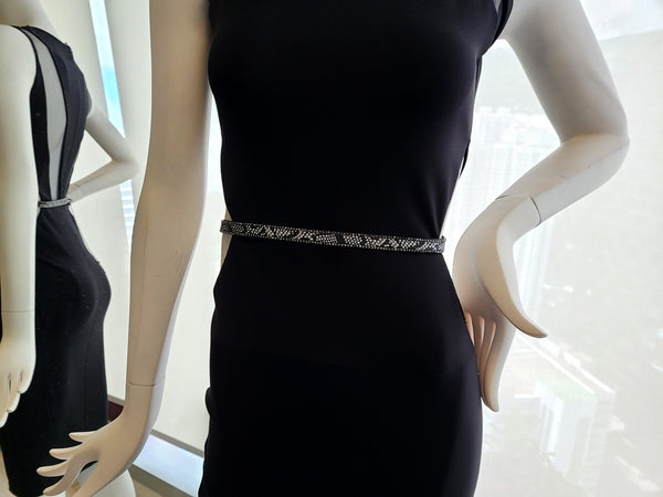 Dot pattern With Rhinestone Belt