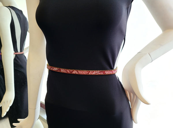 Dot pattern With Rhinestone Belt